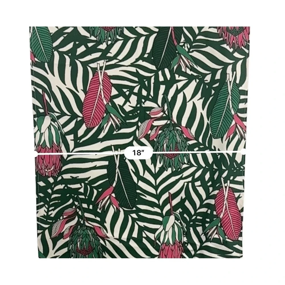 A Love Supreme South Africa Cotton Table Runner Pink Protea Tropical Green Leaf